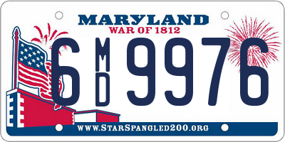 MD license plate 6MD9976
