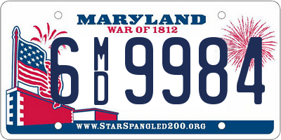 MD license plate 6MD9984