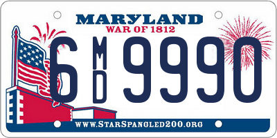 MD license plate 6MD9990