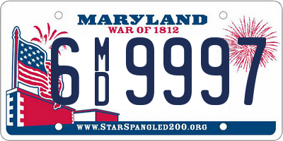 MD license plate 6MD9997