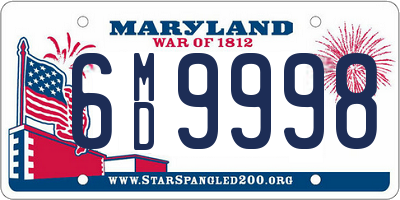 MD license plate 6MD9998