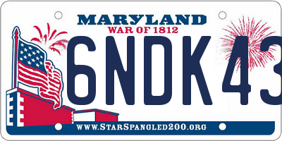 MD license plate 6NDK431