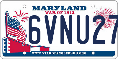 MD license plate 6VNU270