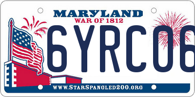 MD license plate 6YRC060