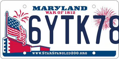 MD license plate 6YTK787