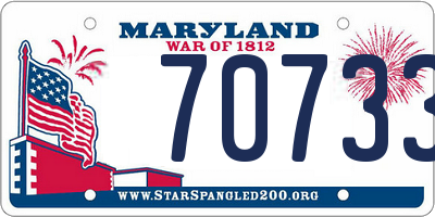 MD license plate 70733