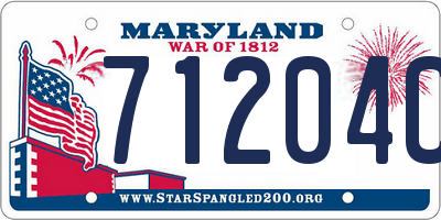MD license plate 71204CH