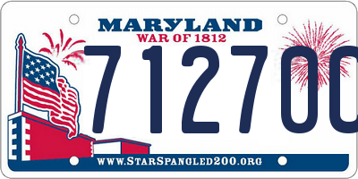 MD license plate 71270CD