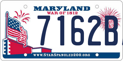 MD license plate 7162BA