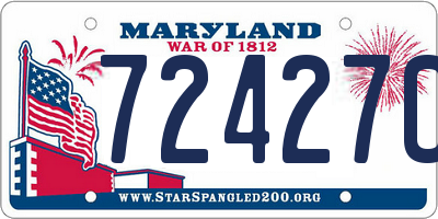 MD license plate 72427CD