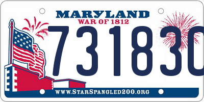 MD license plate 73183CF