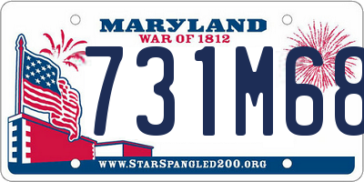 MD license plate 731M682