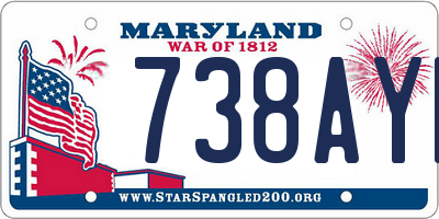 MD license plate 738AYN