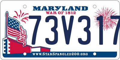 MD license plate 73V3174