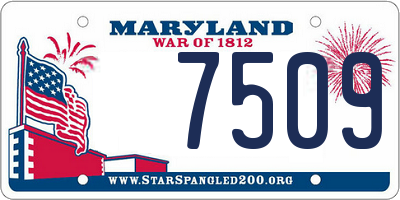 MD license plate 7509