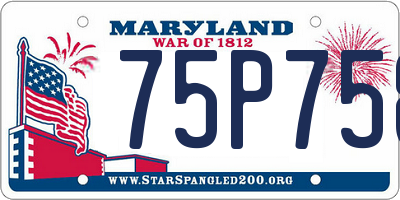 MD license plate 75P758