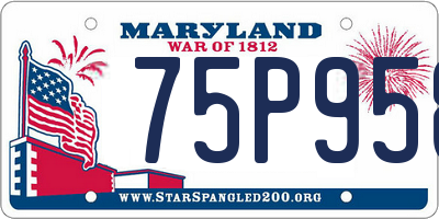 MD license plate 75P958