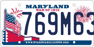 MD license plate 769M639