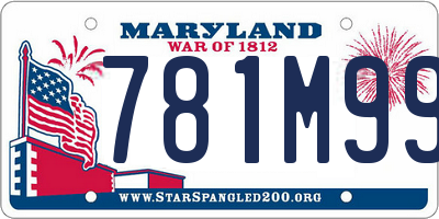 MD license plate 781M993