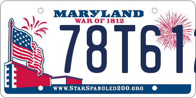 MD license plate 78T612