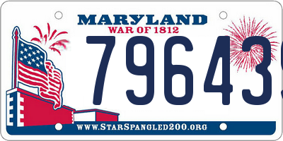 MD license plate 796439