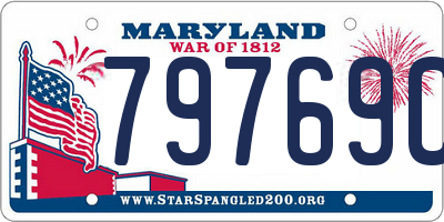 MD license plate 79769CE