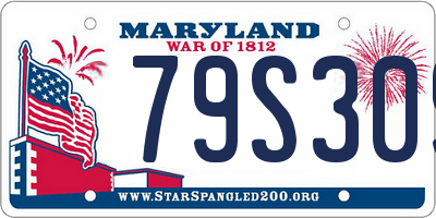 MD license plate 79S309
