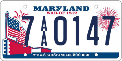 MD license plate 7AA0147