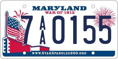 MD license plate 7AA0155