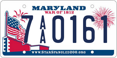 MD license plate 7AA0161