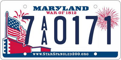 MD license plate 7AA0171