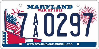 MD license plate 7AA0297