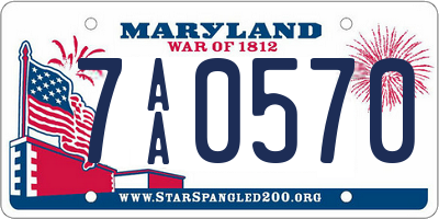 MD license plate 7AA0570