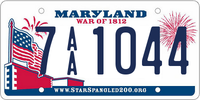 MD license plate 7AA1044