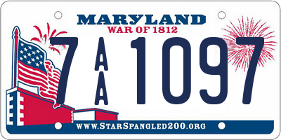 MD license plate 7AA1097