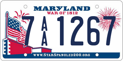 MD license plate 7AA1267