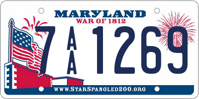 MD license plate 7AA1269