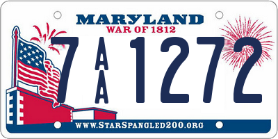 MD license plate 7AA1272