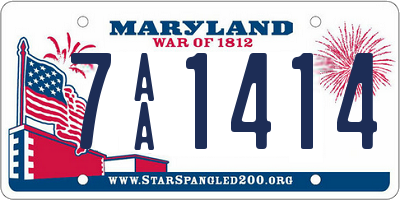 MD license plate 7AA1414