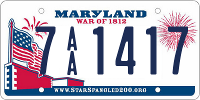 MD license plate 7AA1417