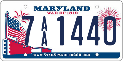 MD license plate 7AA1440