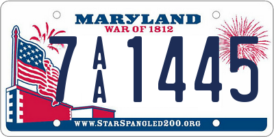 MD license plate 7AA1445