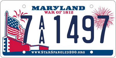 MD license plate 7AA1497