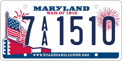 MD license plate 7AA1510