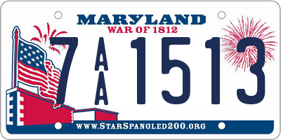MD license plate 7AA1513