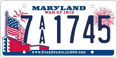 MD license plate 7AA1745
