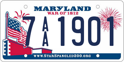 MD license plate 7AA1901