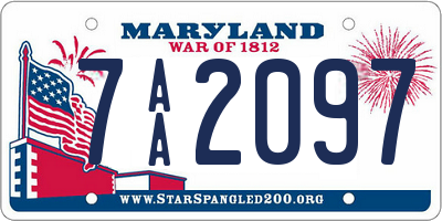 MD license plate 7AA2097