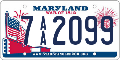 MD license plate 7AA2099