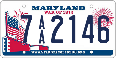 MD license plate 7AA2146